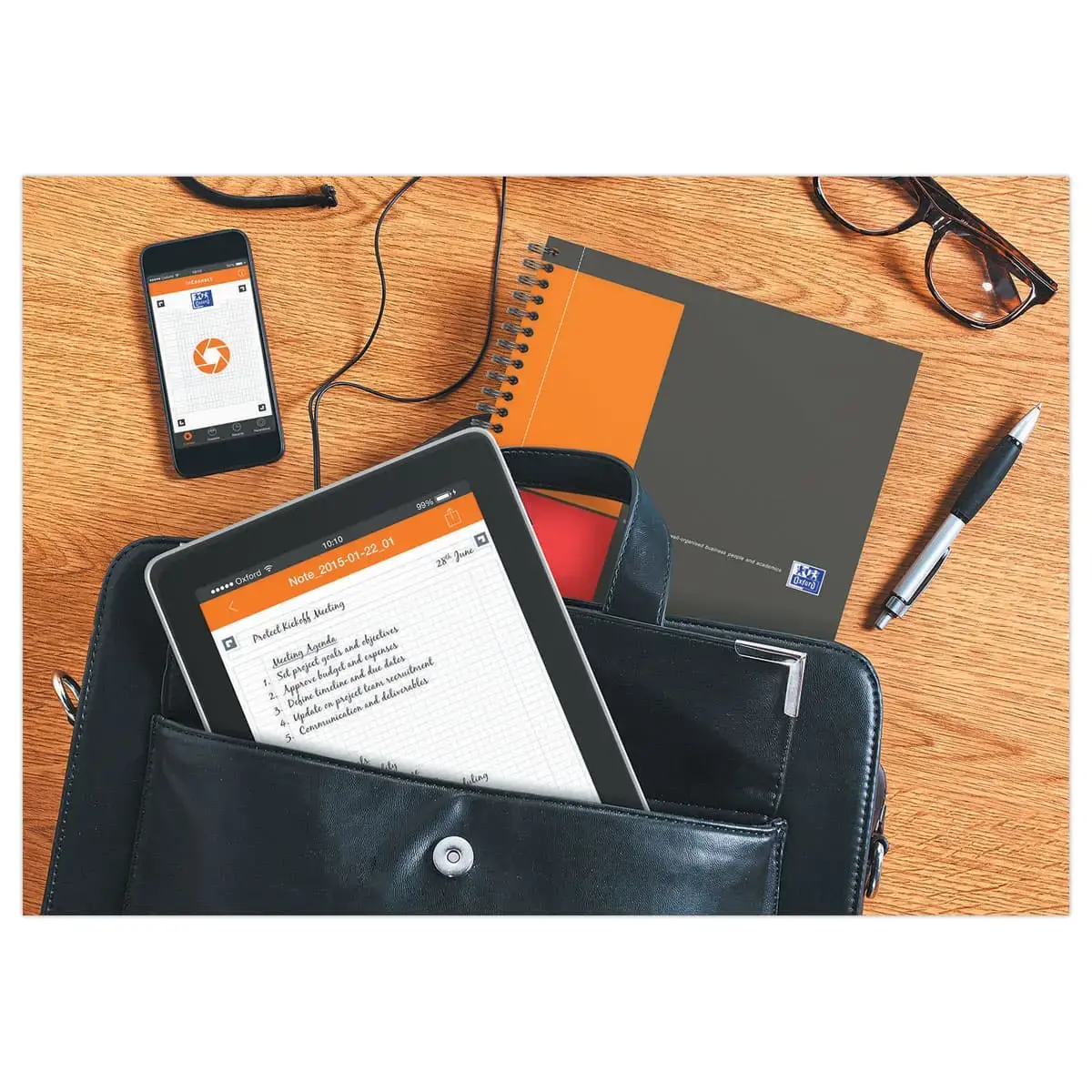 4 Cahier spirale Notebook B5, 5x5, 160 pages, Oxford International photo du produit