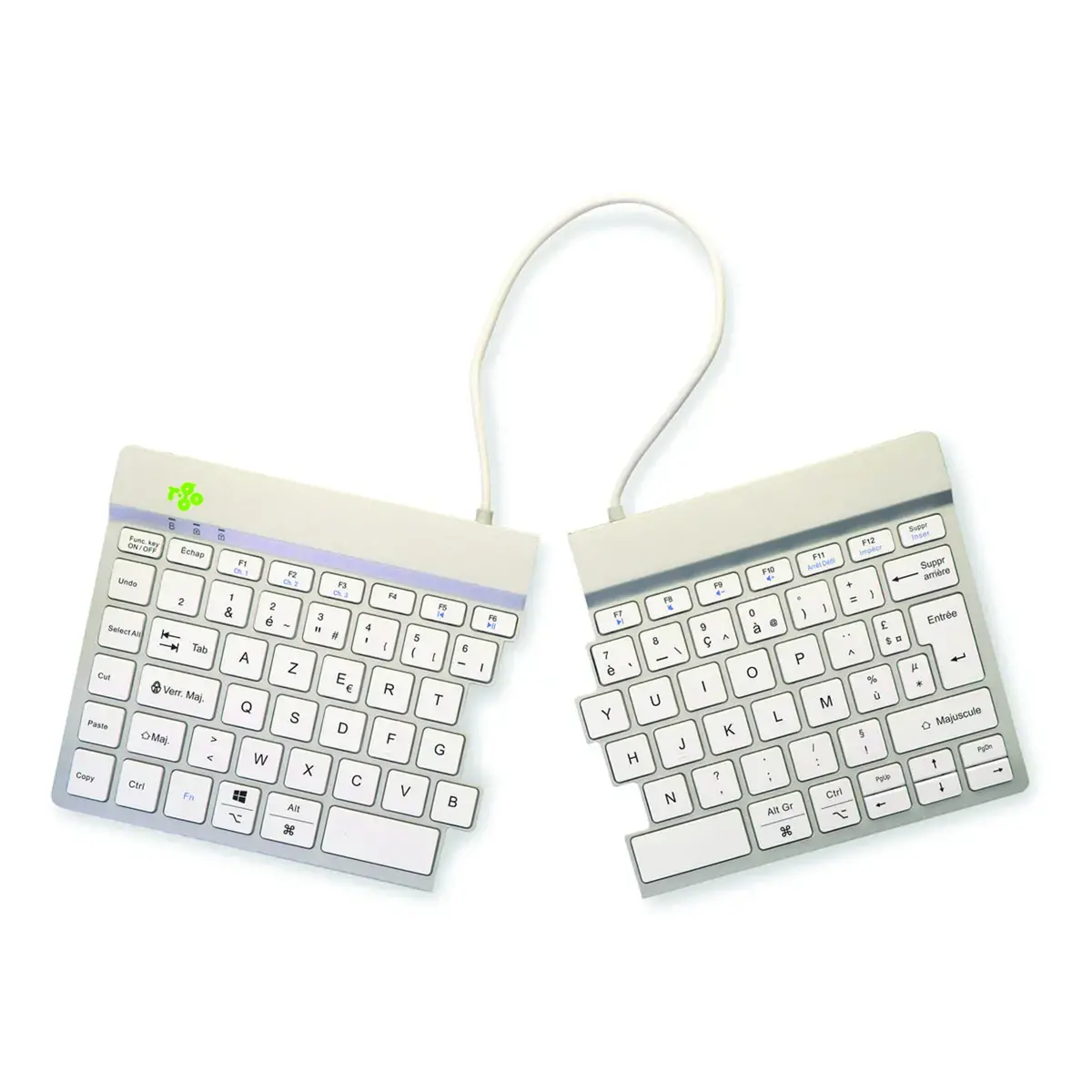 Clavier ergonomique Split Break blanc photo du produit