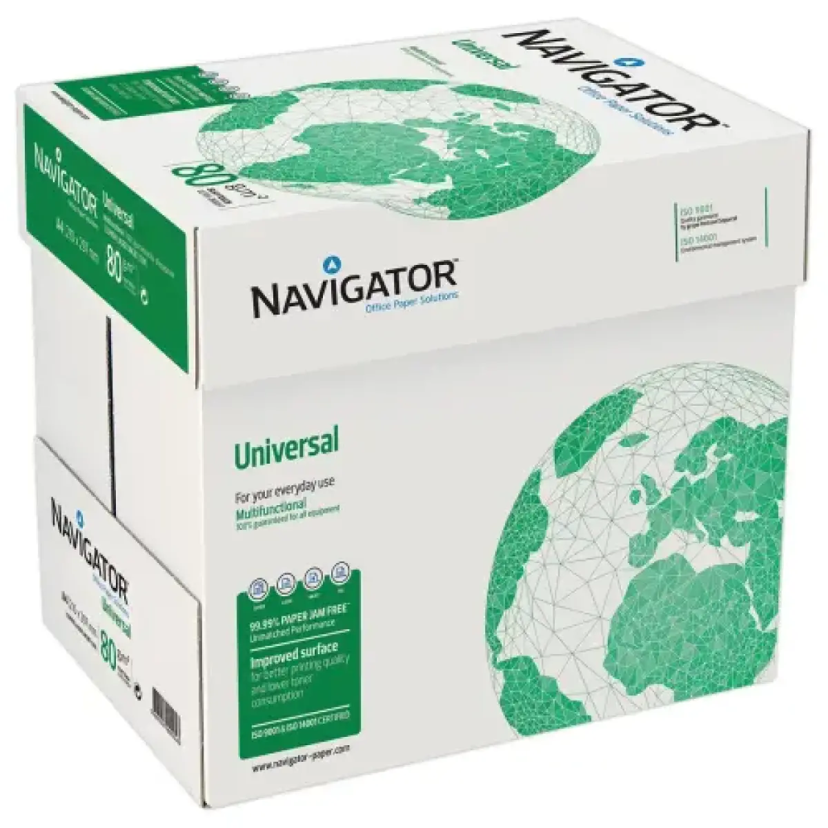 5 Ramettes/2 500 feuilles de papier 80g - Navigator Universal photo du produit