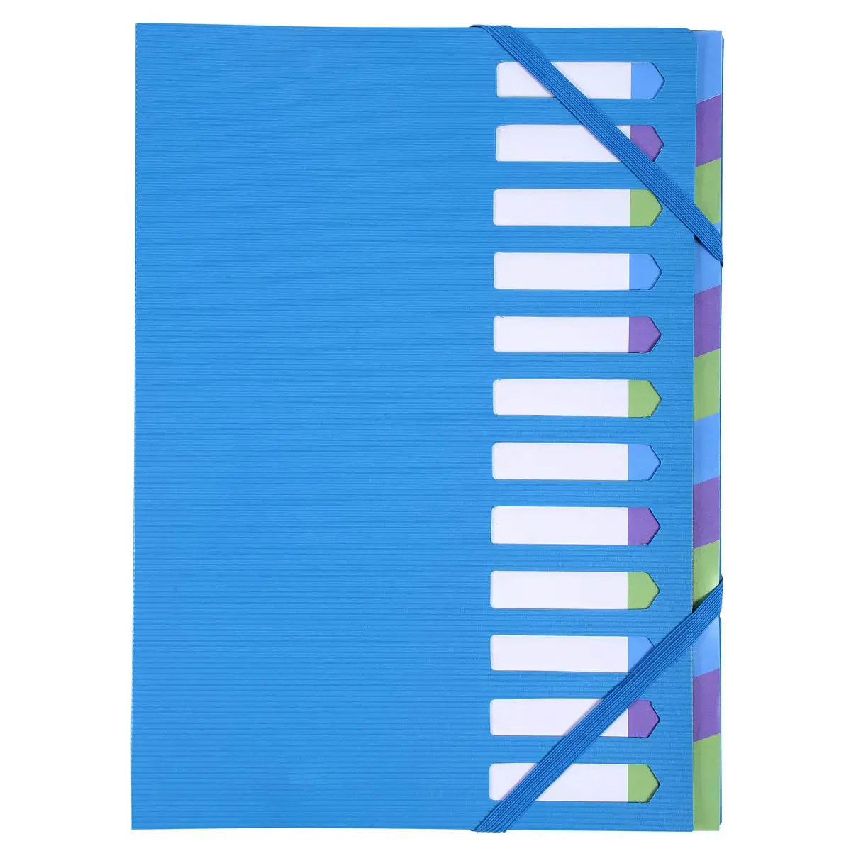 Trieur extensible Harmonika&reg; 12 compartiments Campus&reg; Neon - A4 - Bleu - EXACOMPTA photo du produit