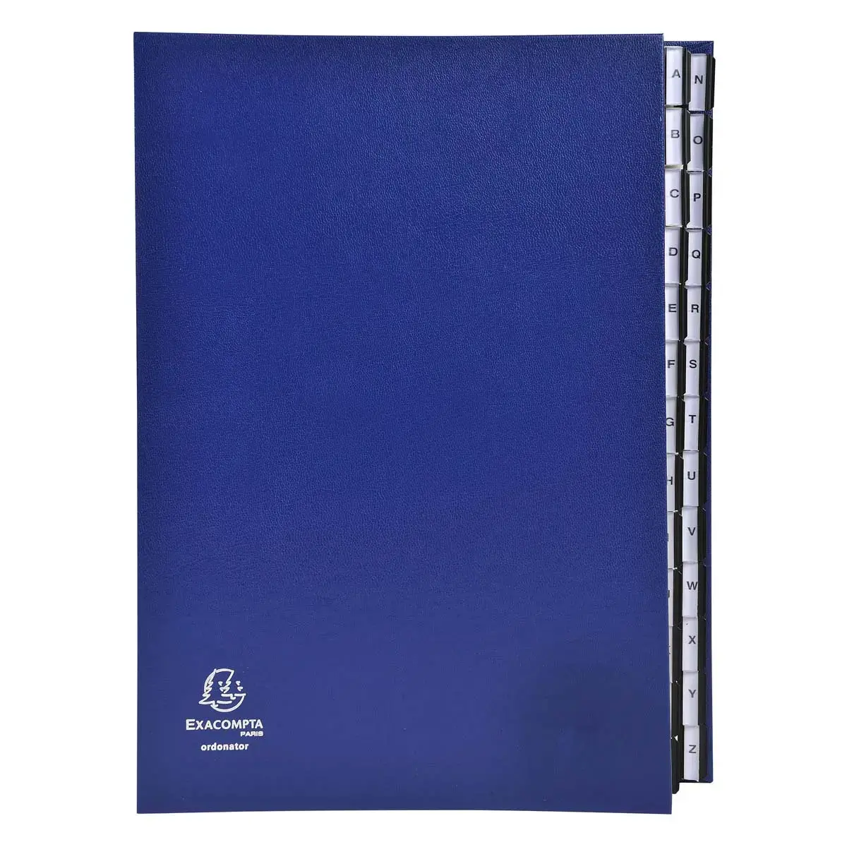 Trieur rigide Ordonator avec cavaliers plastiques alphabétique 26 compartiments de A à Z - Bleu - Exacompta photo du produit