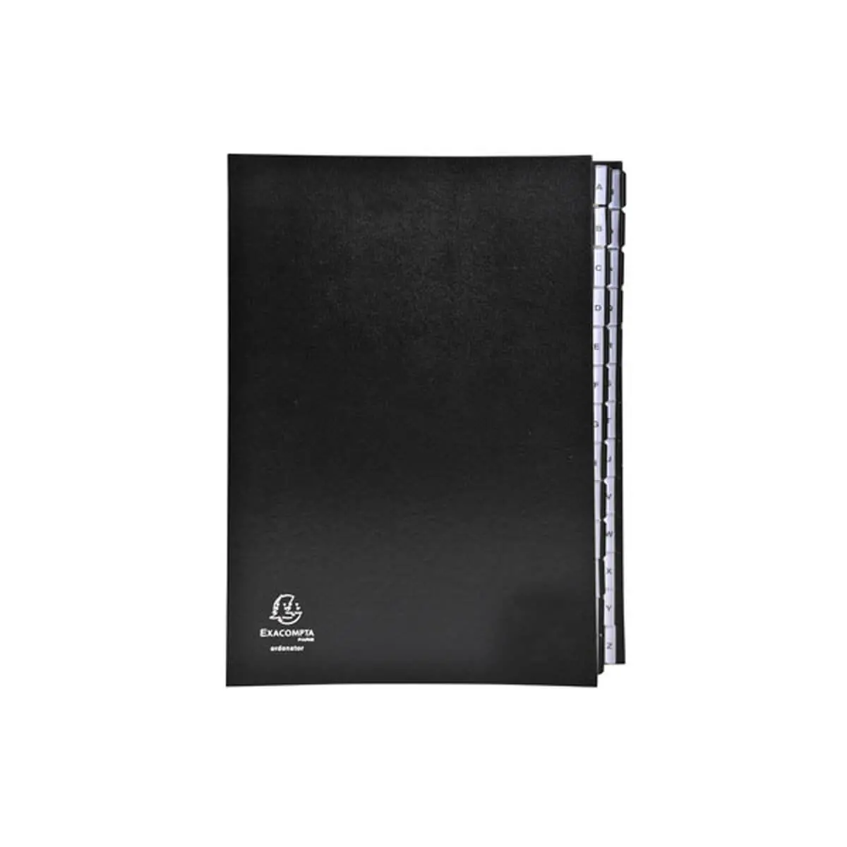 Trieur rigide Ordonator avec cavaliers plastiques alphab&eacute;tique 26 compartiments de A &agrave; Z - Noir - EXACOMPTA photo du produit