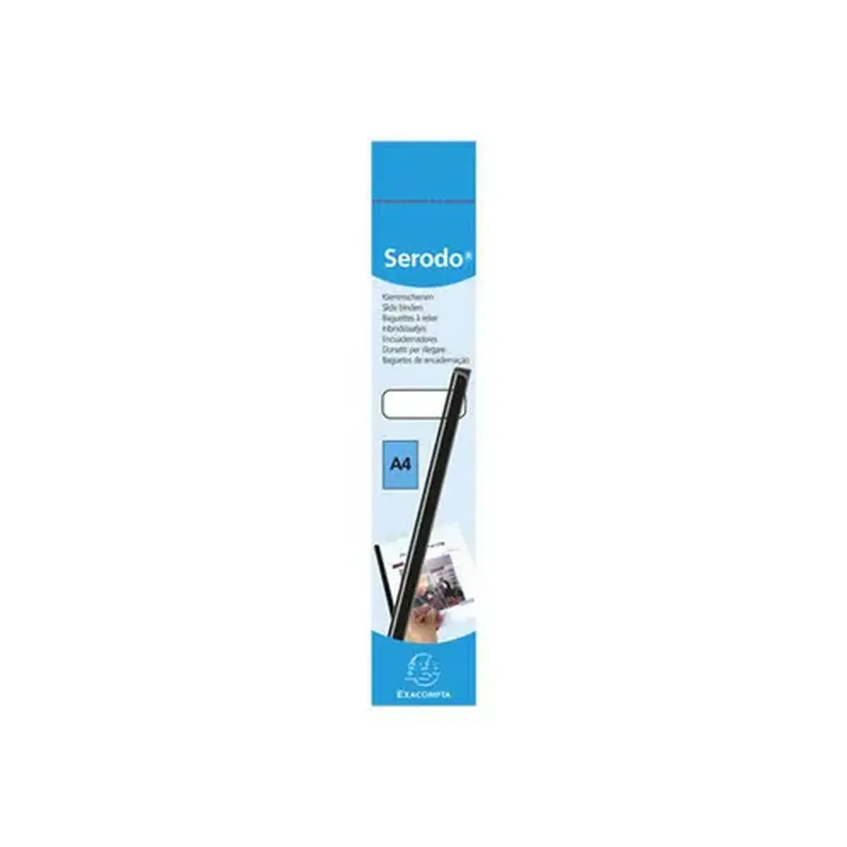 Boite de 25 baguettes &agrave; relier 3mm capacit&eacute; 30 feuilles A4 - Cristal - EXACOMPTA photo du produit