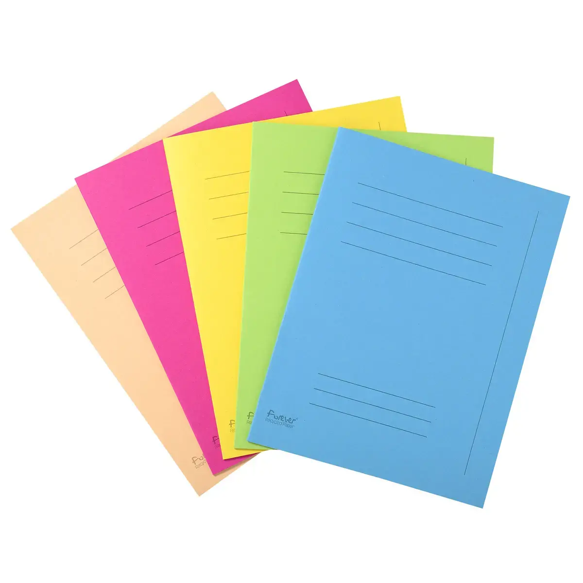 Paquet 50 chemises Forever&reg; 220 100% recycl&eacute; avec impression - 24x32cm - Couleurs assorties - EXACOMPTA photo du produit