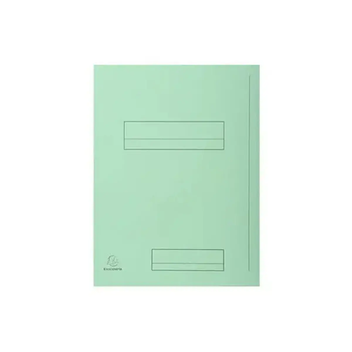 Paquet de 50 chemises imprim&eacute;es 2 rabats SUPER 210 - 24x32cm - Vert clair - EXACOMPTA photo du produit