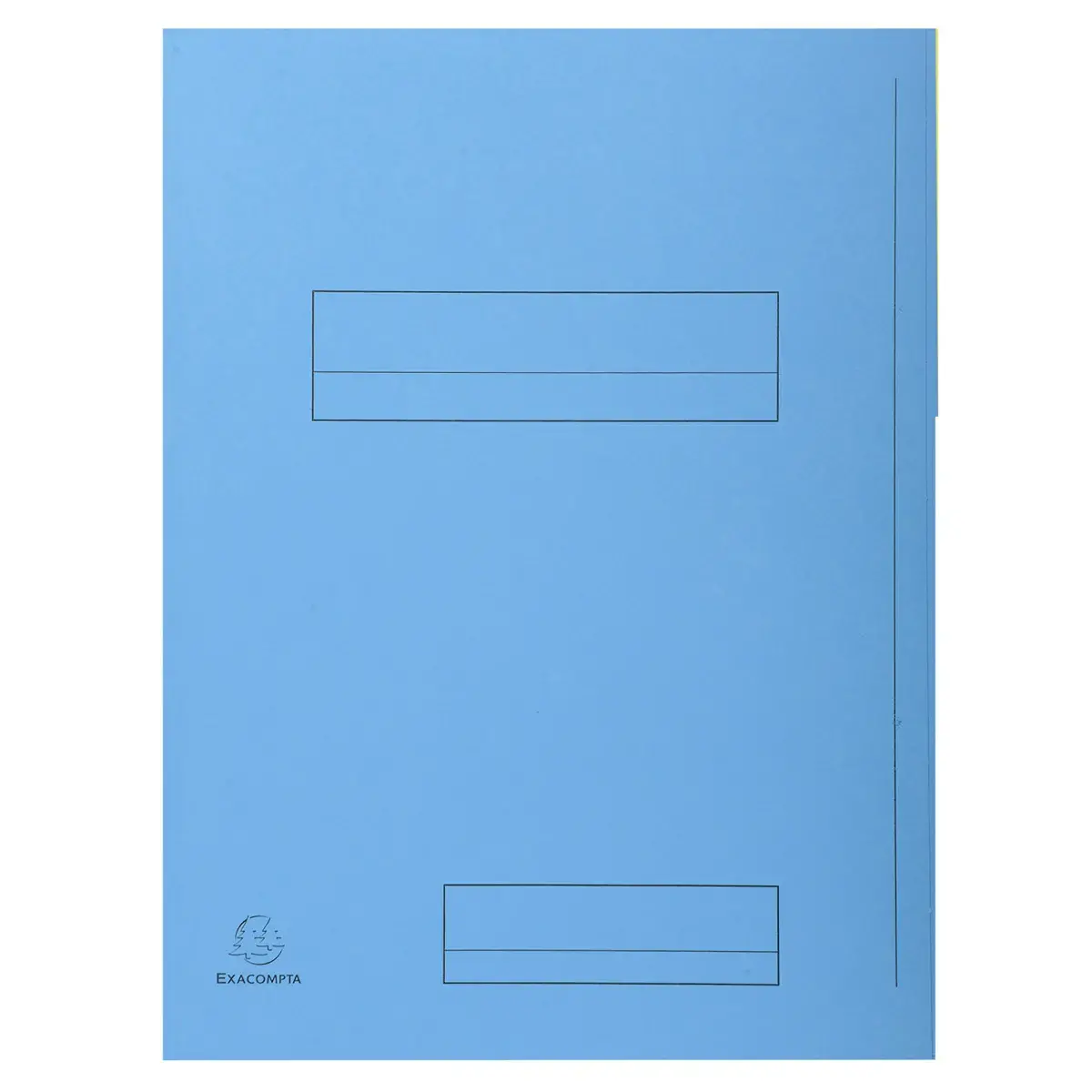Paquet de 50 chemises imprim&eacute;es 2 rabats SUPER 210 - 24x32cm - Bleu clair - EXACOMPTA photo du produit