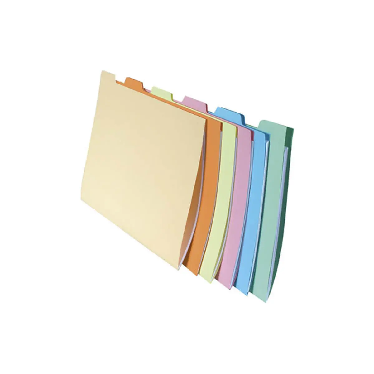 Paquet de 10x6 chemises compartiments a onglets pour tiroir SUPER 210 - 24x32cm - Couleurs assorties - EXACOMPTA photo du produit