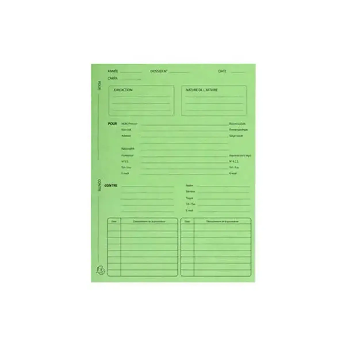Paquet de 25 dossiers de procédure carte lustrée 25x32cm - Tilleul - EXACOMPTA photo du produit