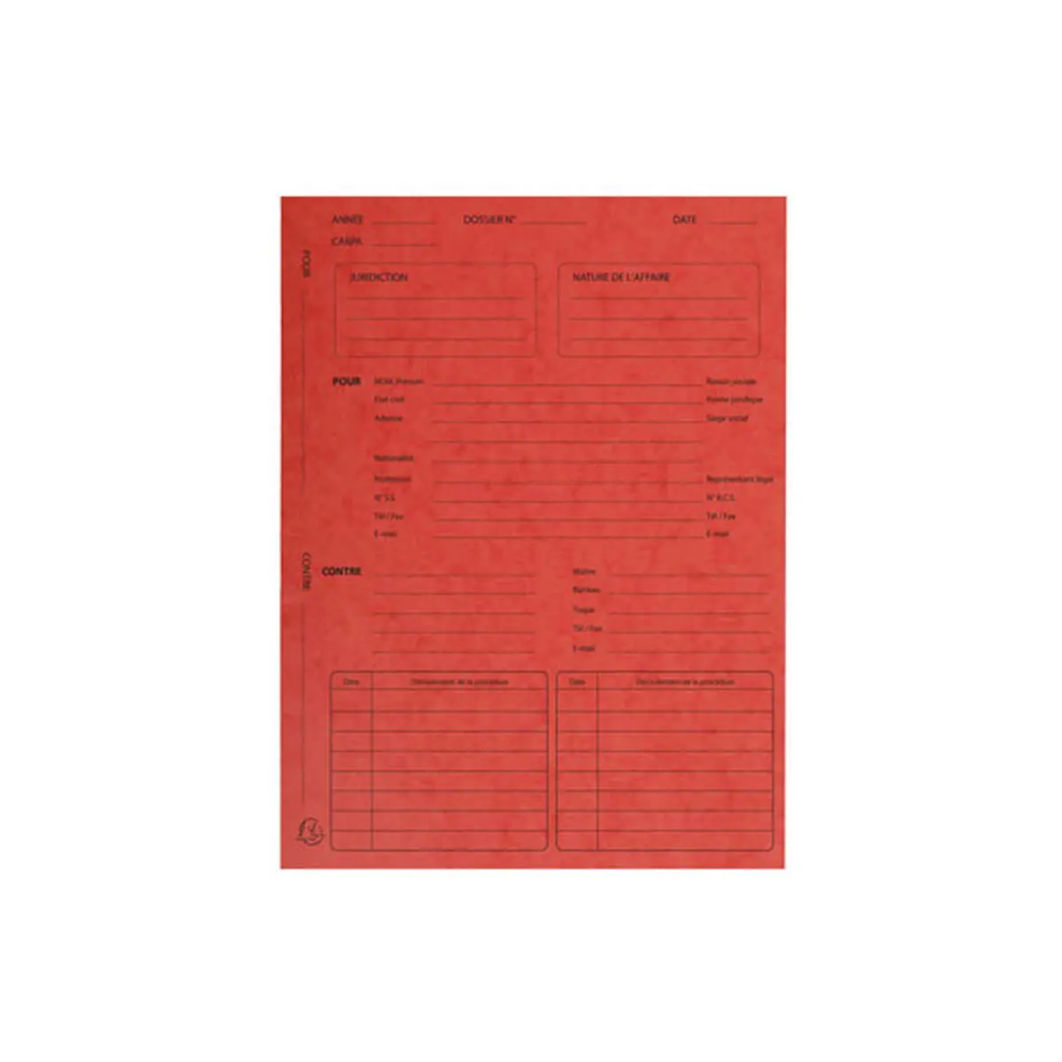 Paquet de 25 dossiers de procédure carte lustrée 25x32cm - Rouge - EXACOMPTA photo du produit