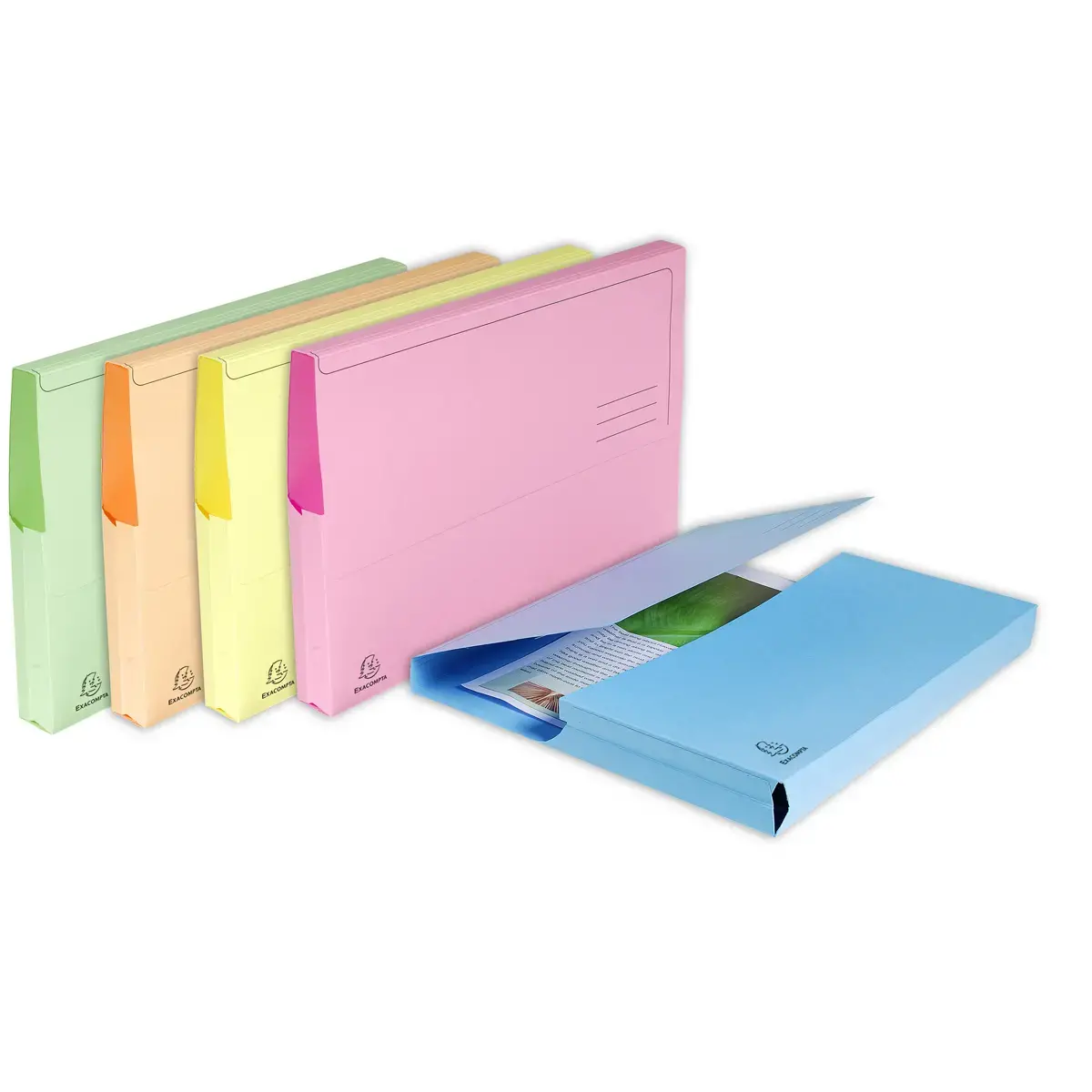 Paquet de 50 chemises poche SUPER 210 - 24,5x32,5cm - Couleurs assorties - EXACOMPTA photo du produit
