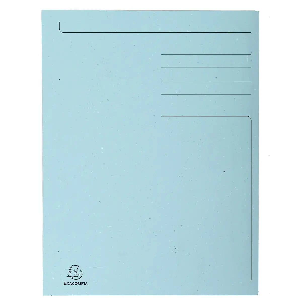 Chemise imprim&eacute;e 3 rabats Forever&reg; 280gm&sup2; - Folio - Bleu clair - EXACOMPTA photo du produit