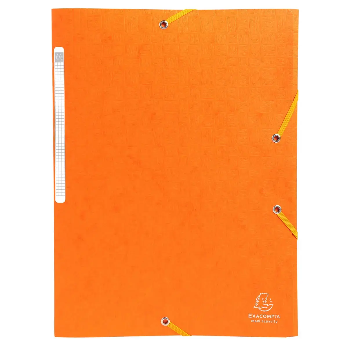 Chemises à élastiques carte lustrée 3 rabats monobloc - Orange - EXACOMPTA photo du produit