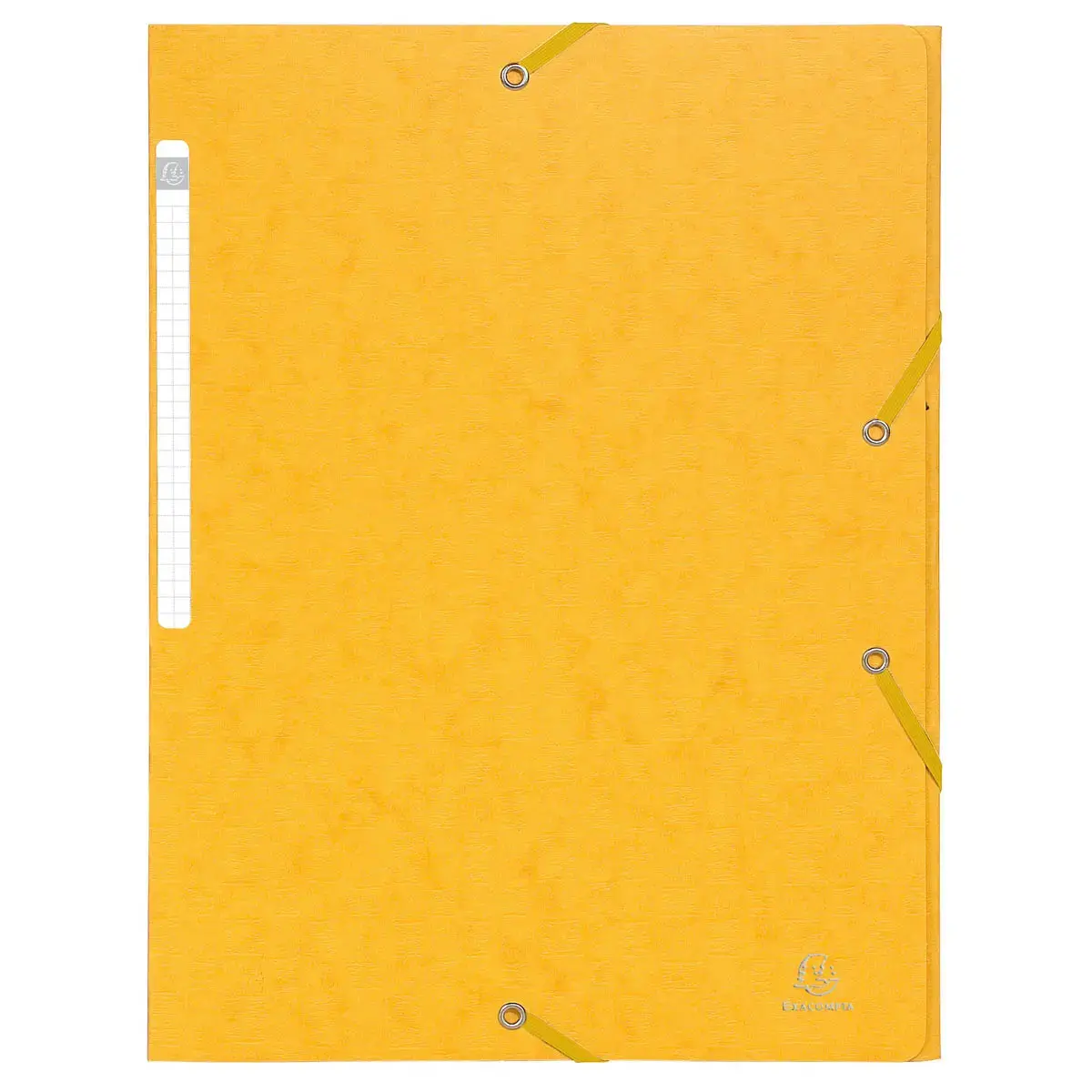 Chemises à élastiques carte lustrée 3 rabats monobloc - Jaune - EXACOMPTA photo du produit