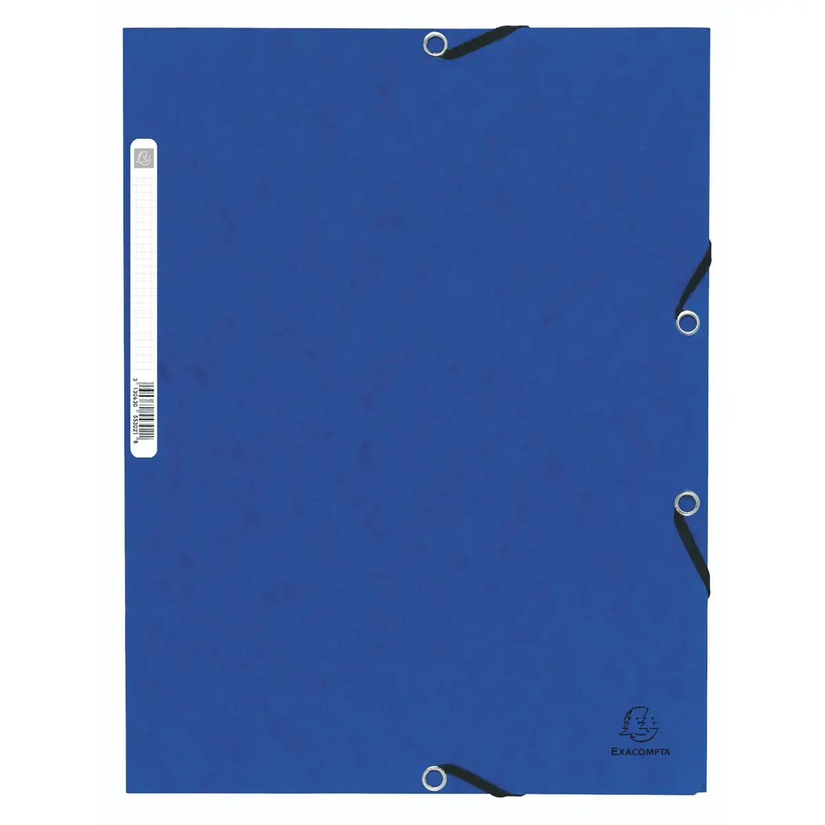 Chemise à élastique 3 rabats carte lustrée 355gm² - A4 - Bleu - EXACOMPTA photo du produit