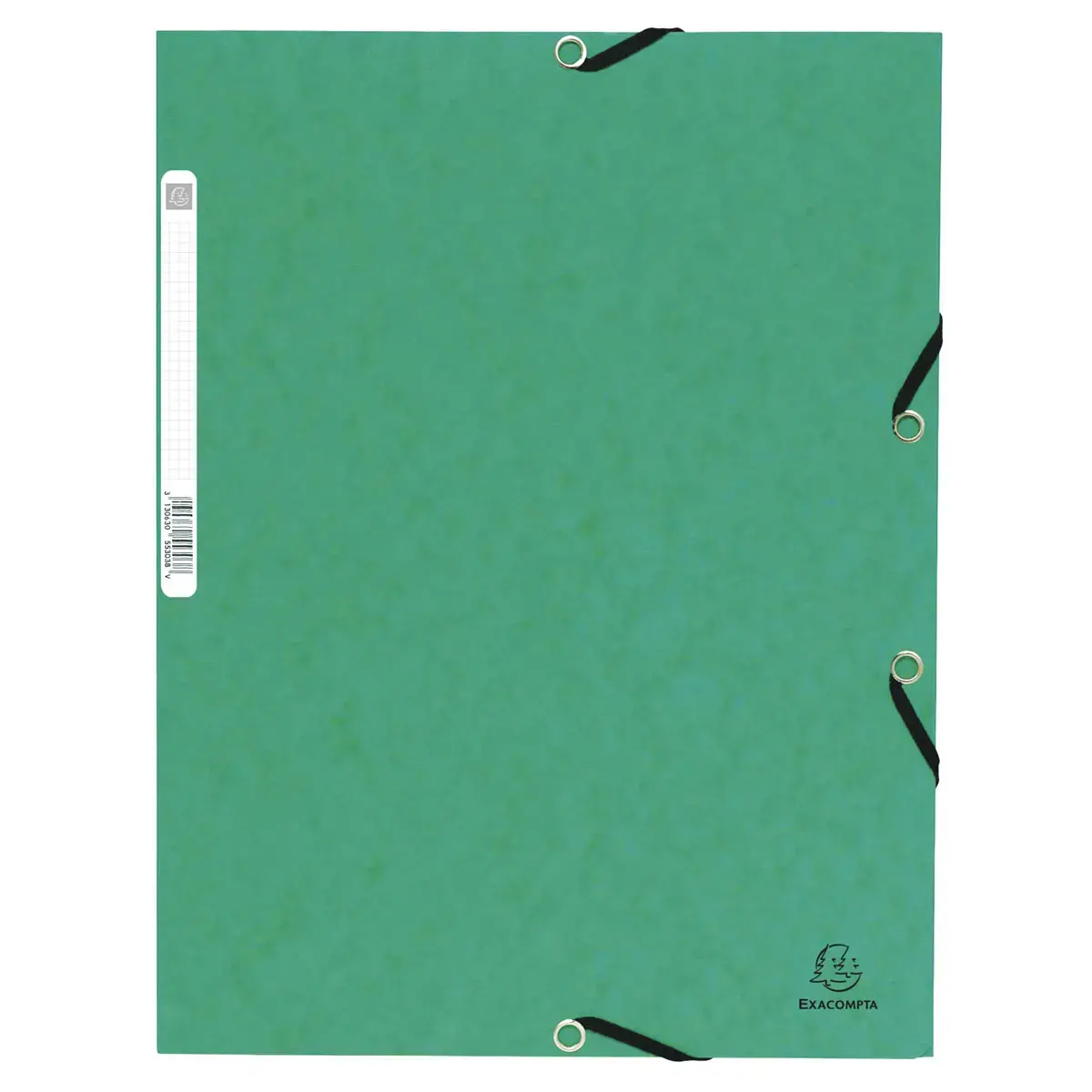 Chemise à élastique 3 rabats carte lustrée 355gm² - A4 - Vert - EXACOMPTA photo du produit