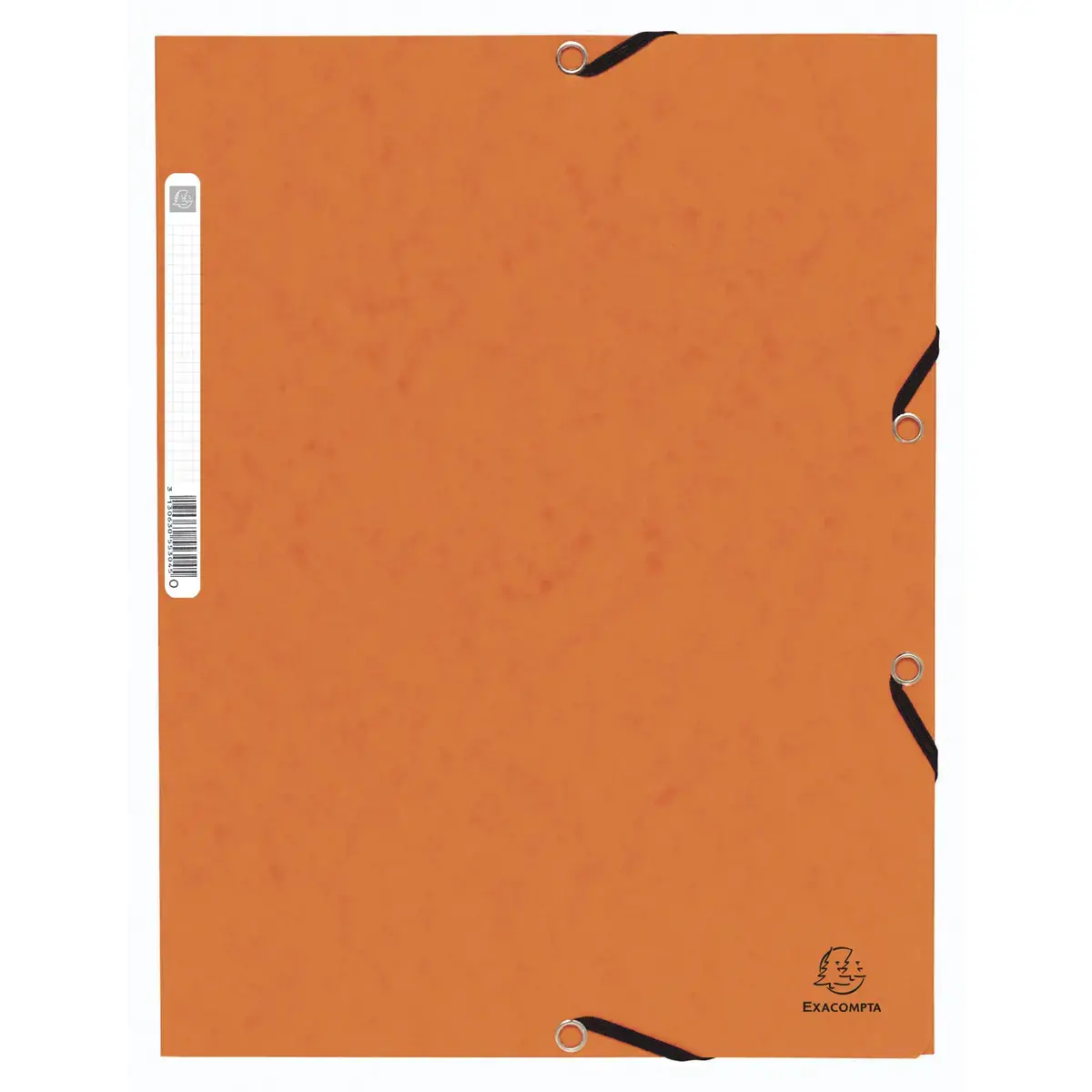 Chemise à élastique 3 rabats carte lustrée 355gm² - A4 - Orange - EXACOMPTA photo du produit