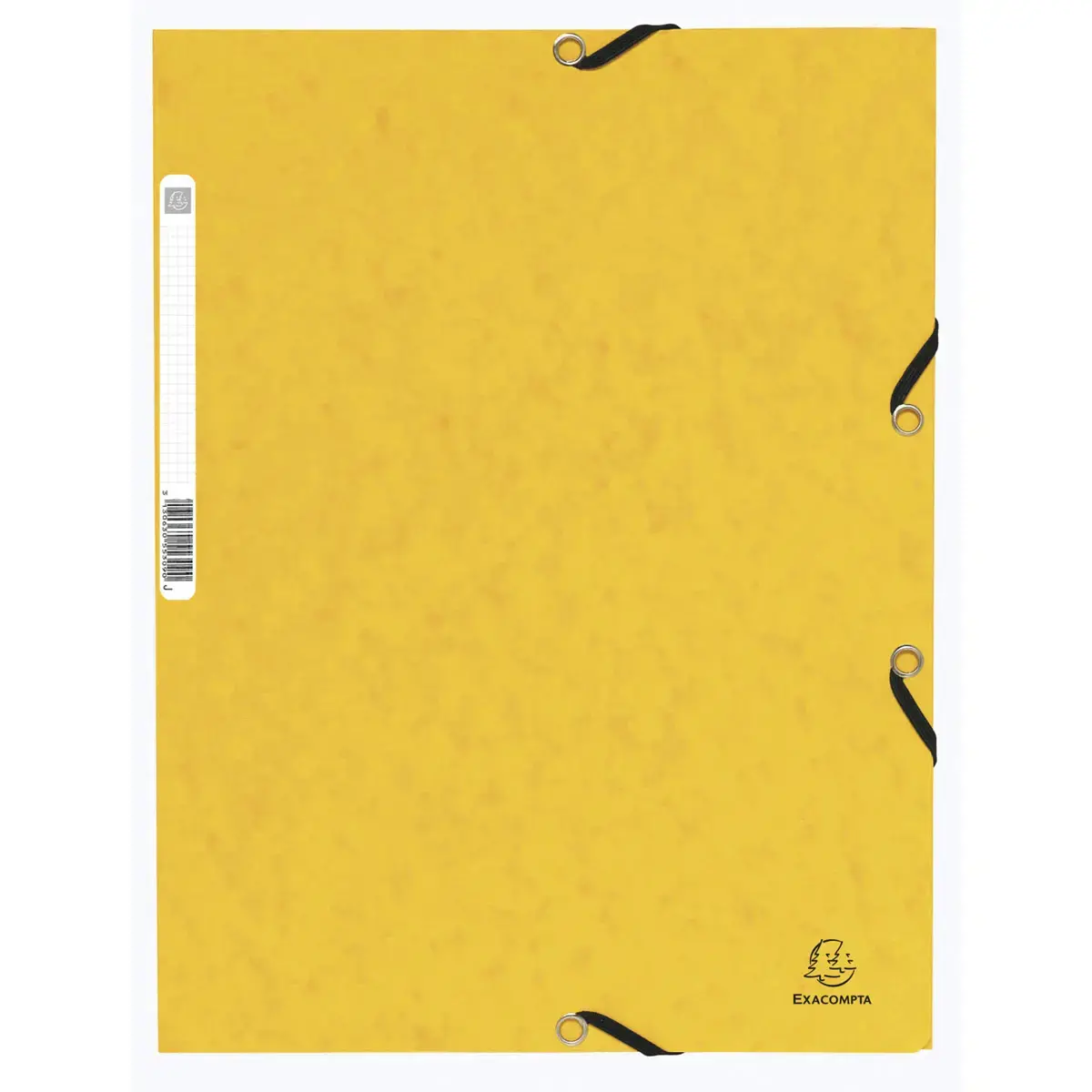 Chemise &agrave; &eacute;lastique 3 rabats carte lustr&eacute;e 355gm&sup2; - A4 - Jaune - EXACOMPTA photo du produit