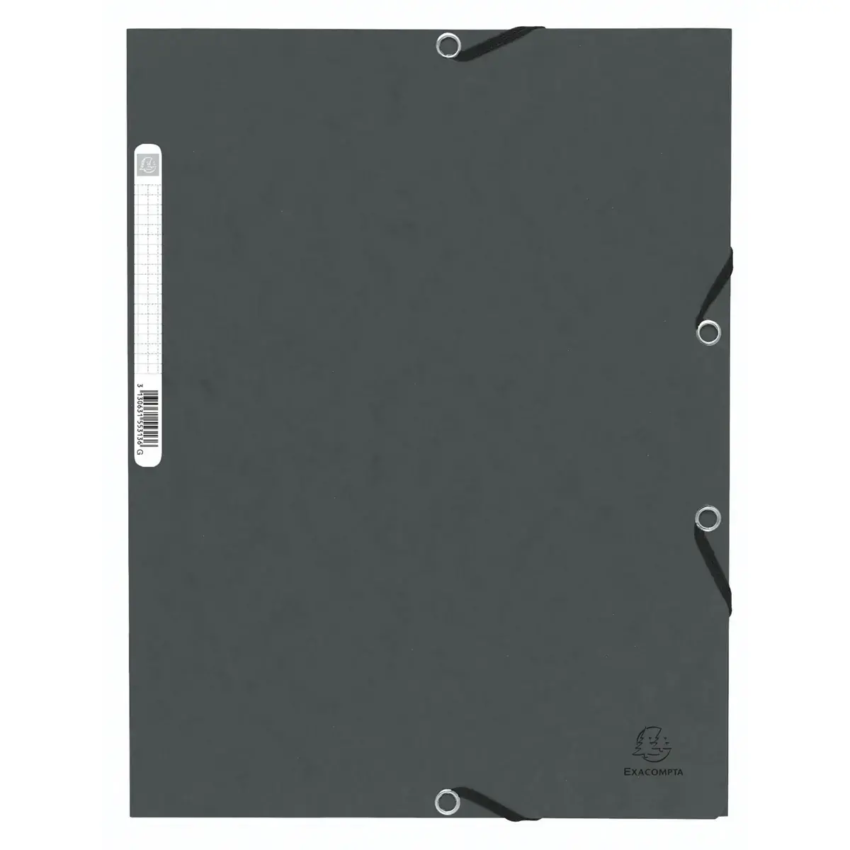 Chemise à élastique 3 rabats carte lustrée 355gm² - A4 - Gris - EXACOMPTA photo du produit