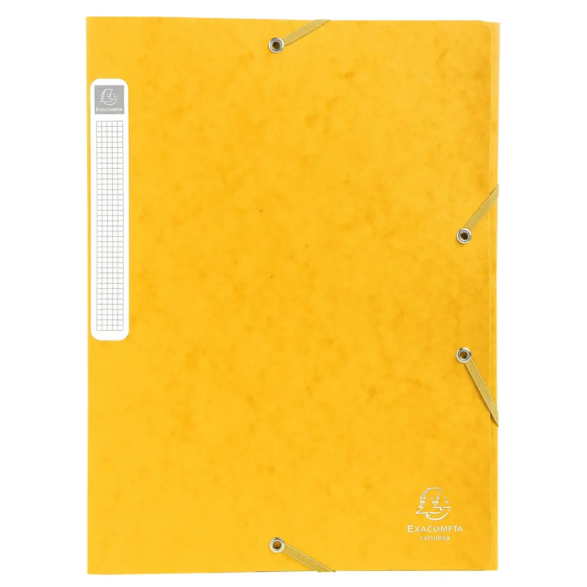 Boite de classement livr&eacute;e &agrave; plat Cartobox Dos 25mm Carte lustr&eacute;e - A4 - Jaune - EXACOMPTA photo du produit