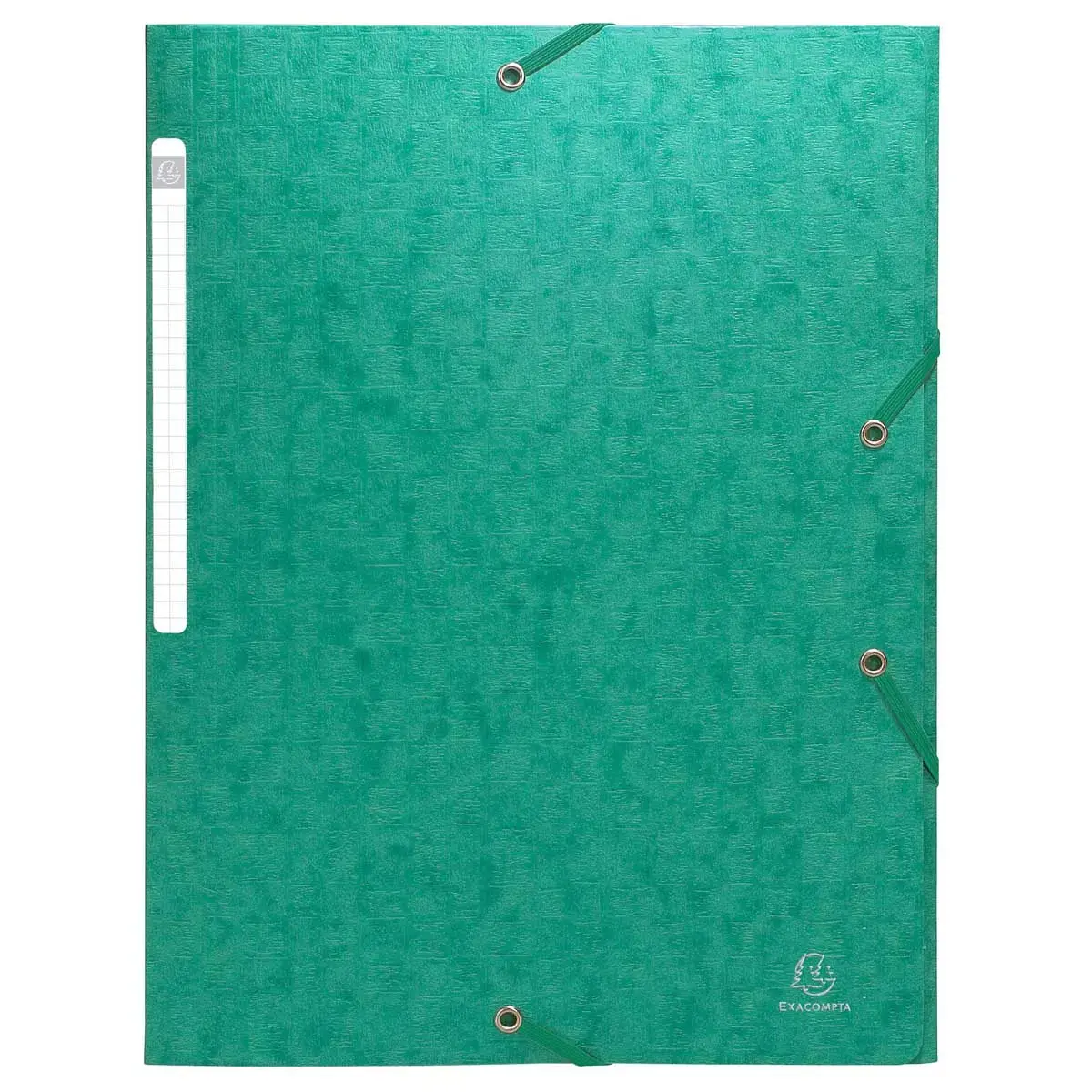 Chemise 3 rabats &agrave; &eacute;lastiques Maxi Capacity carte lustr&eacute;e 600g/m2 Scotten &reg;- A4 - Vert - EXACOMPTA photo du produit