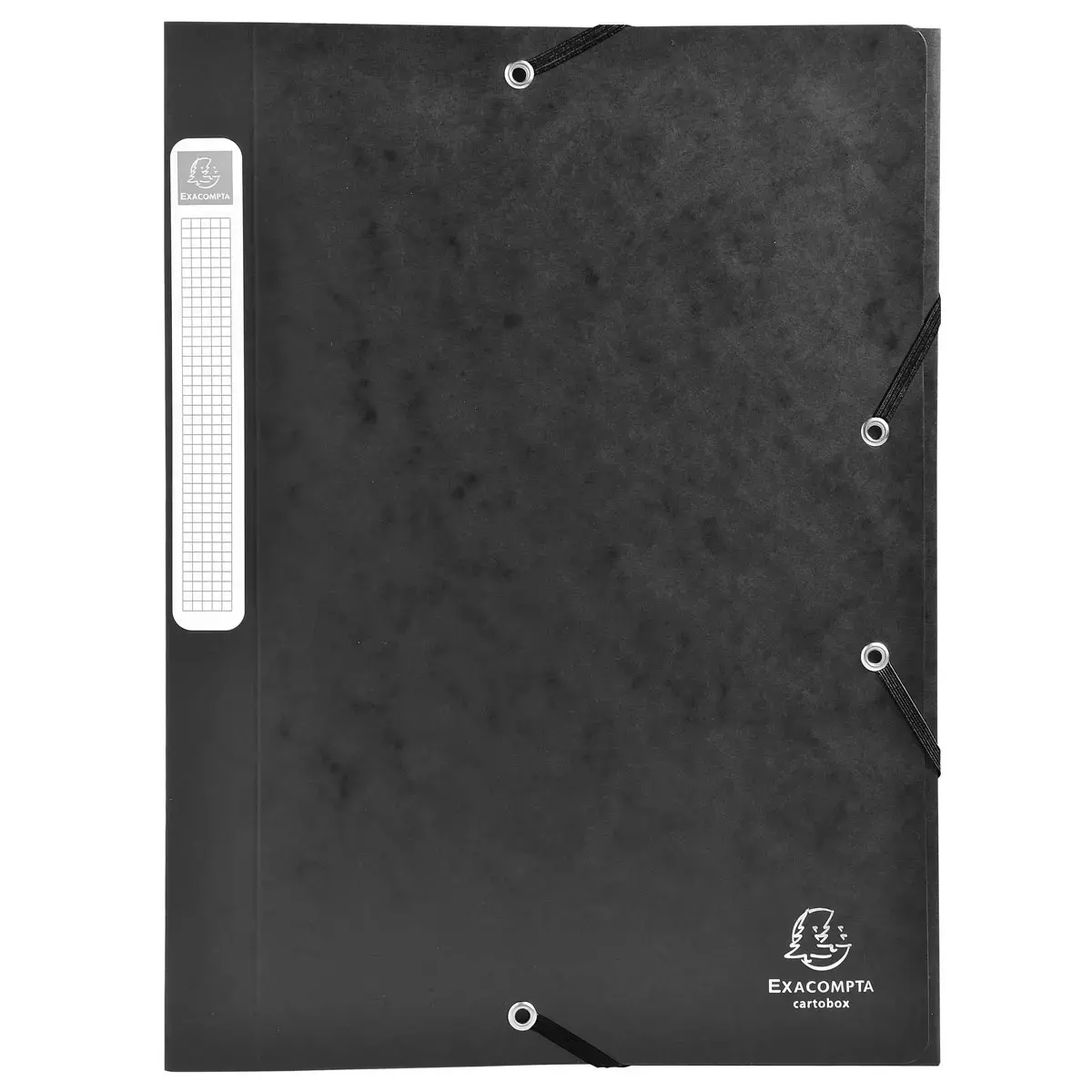 Boite de classement livr&eacute;e &agrave; plat Cartobox Dos 25mm Carte lustr&eacute;e - A4 - Noir - EXACOMPTA photo du produit