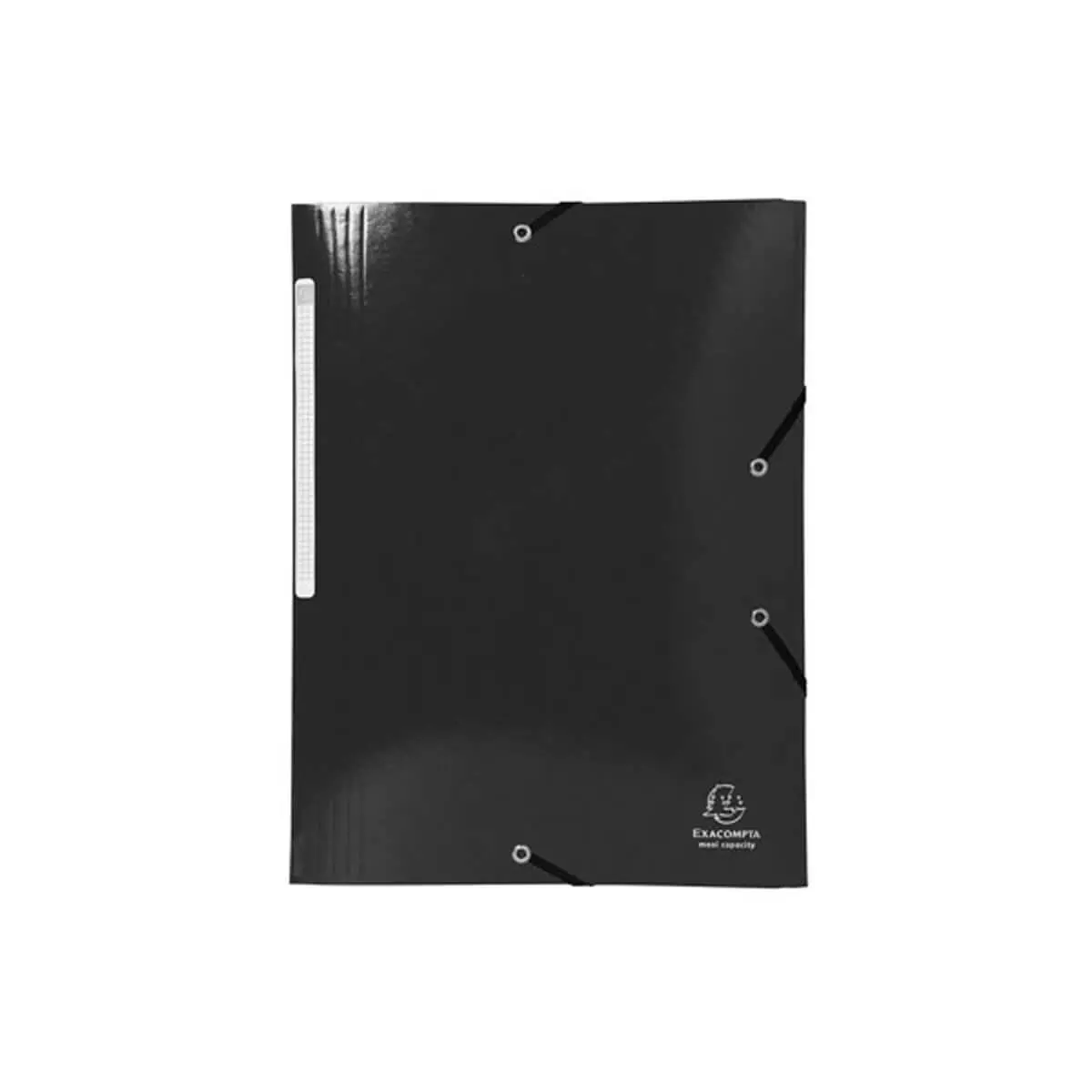 Chemise à élastiques 3 rabats Maxi capacity carte lustrée pelliculée 425gm² Iderama A4 - Noir - EXACOMPTA photo du produit