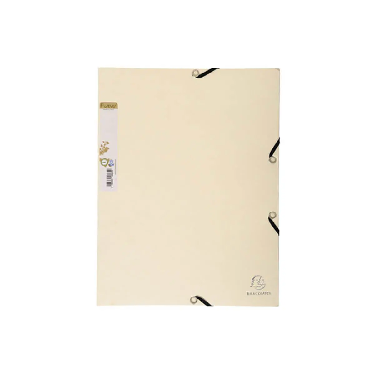 Chemise 3 rabats &agrave; &eacute;lastique carte recycl&eacute;e 380g/m2 Forever - A4 - Sable - EXACOMPTA photo du produit
