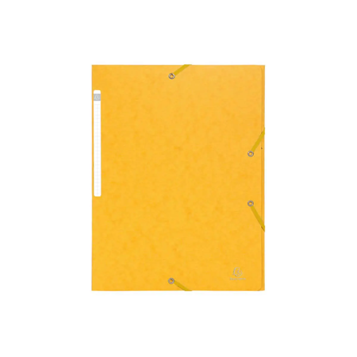 Chemise à élastiques sans rabat - carte lustrée gaufrée Scotten 600g/m2- A4 - Jaune - EXACOMPTA photo du produit
