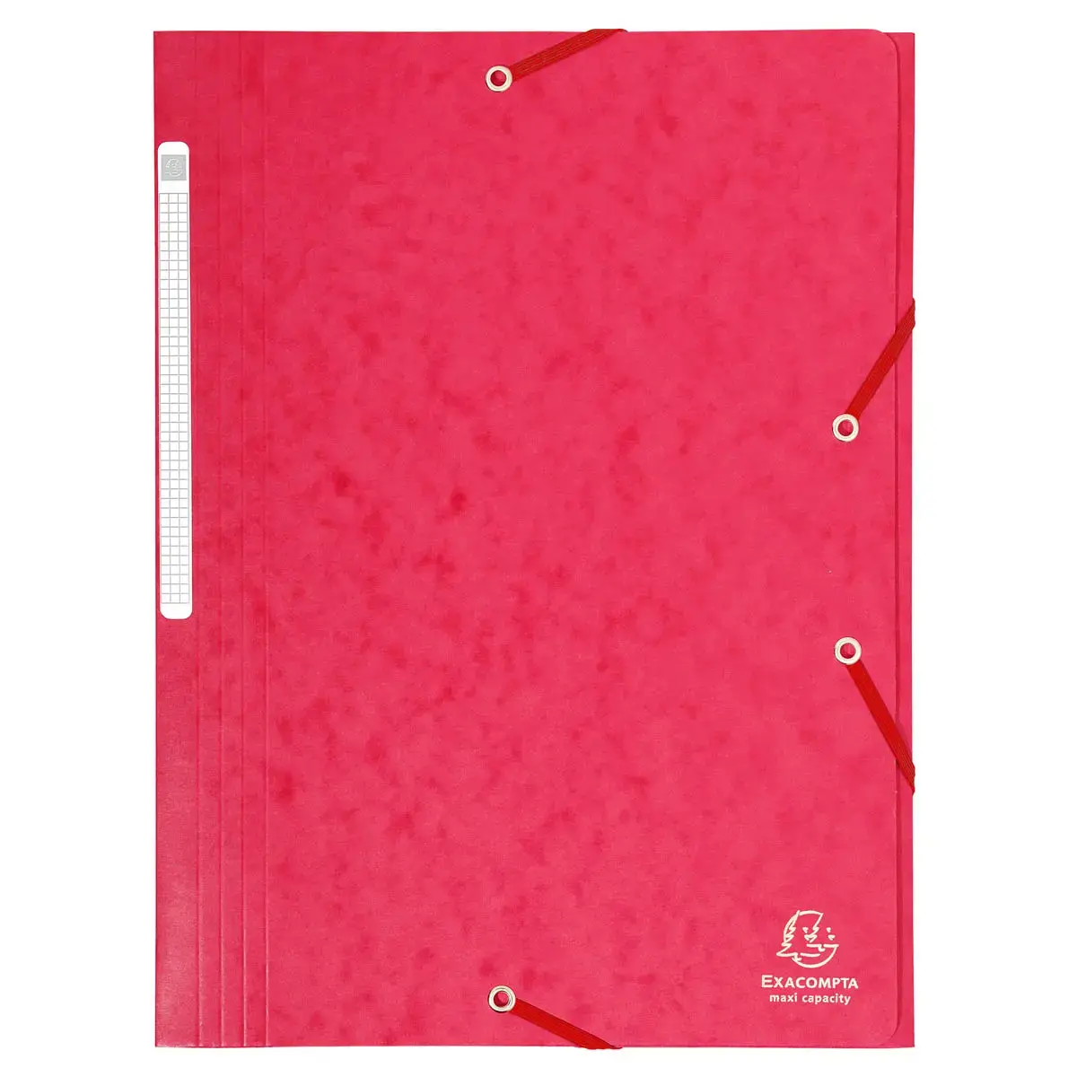 Chemise à élastiques Maxi capacity carte lustrée 425gm² - A4 - Rouge - EXACOMPTA photo du produit