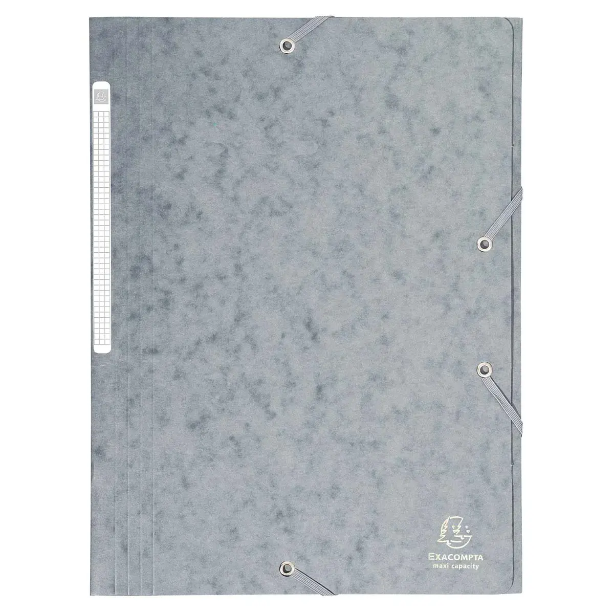 Chemise à élastiques Maxi capacity carte lustrée 425gm² - A4 - Gris - EXACOMPTA photo du produit