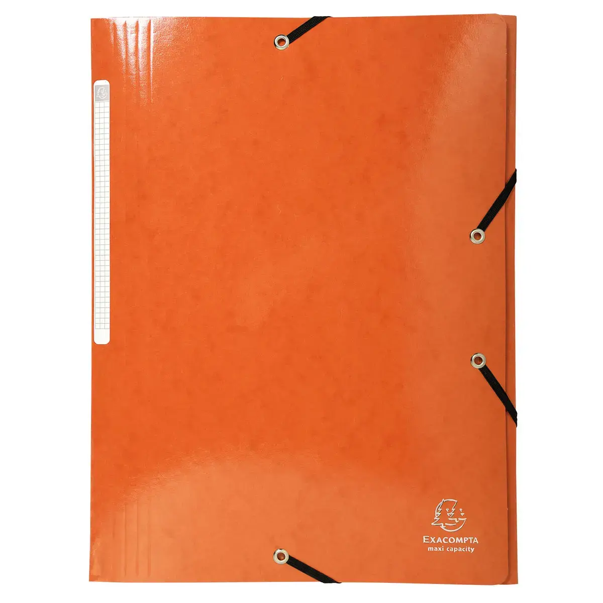 Chemise à élastiques 3 rabats Maxi capacity carte lustrée pelliculée 425gm² Iderama A4 - Orange - EXACOMPTA photo du produit