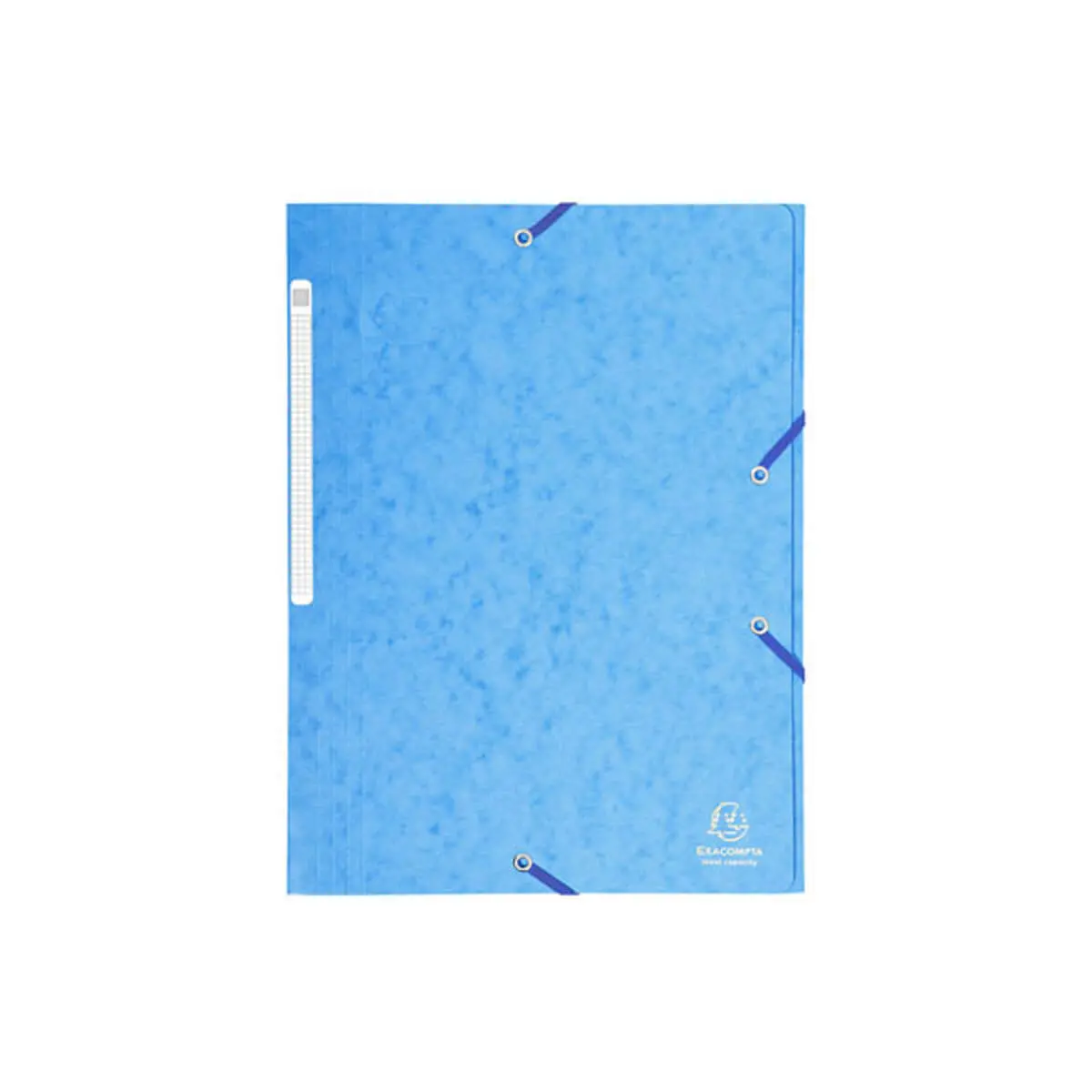 Chemise à élastiques Maxi capacity carte lustrée 425gm² - A4 - Turquoise - EXACOMPTA photo du produit