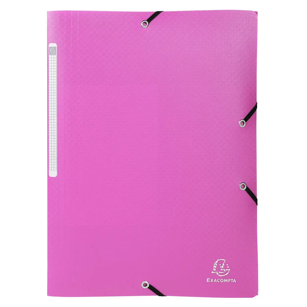 Chemise à élastiques 3 rabats PP OPAK - A4 - Rose - EXACOMPTA photo du produit