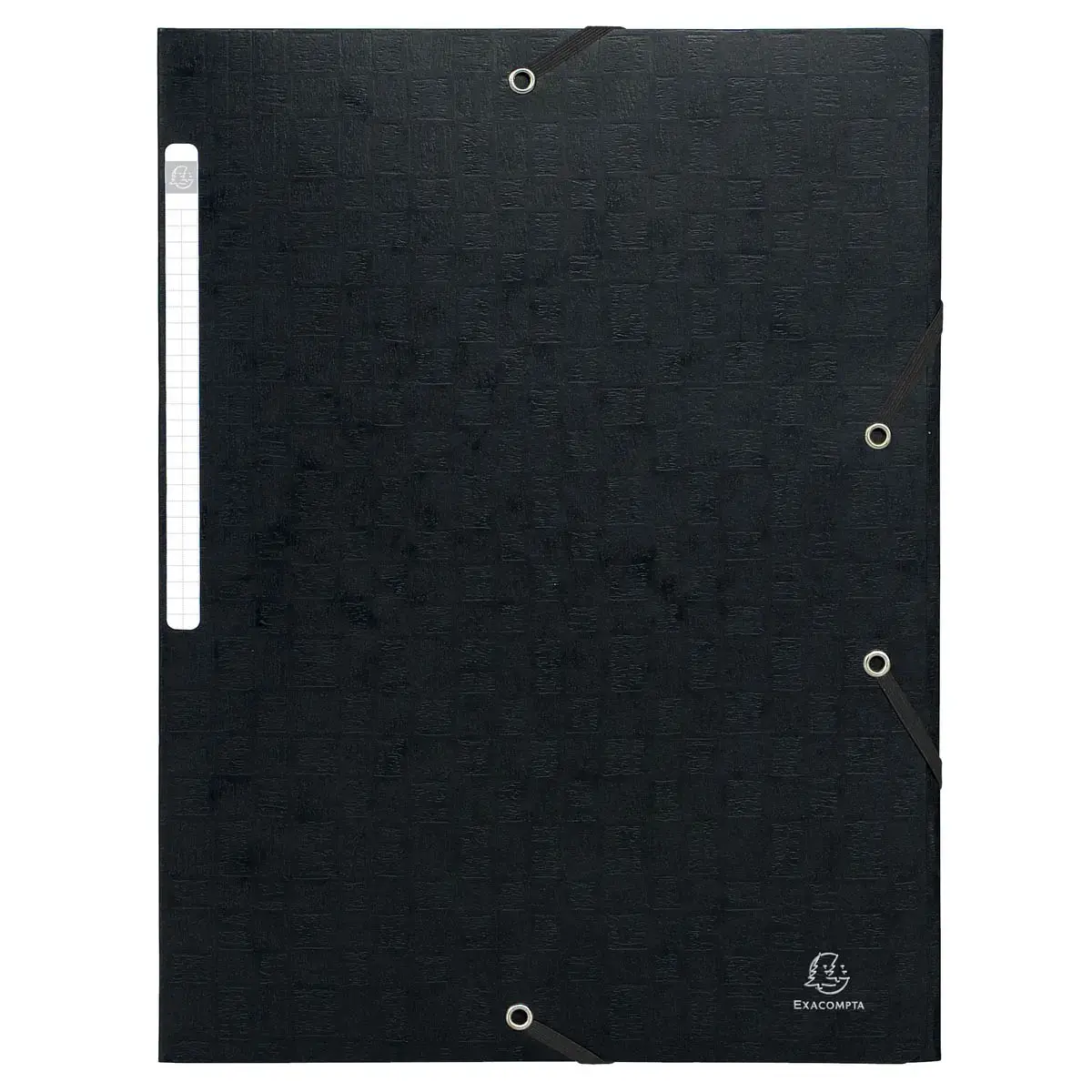 Chemises à élastiques carte lustrée 3 rabats monobloc - Noir - EXACOMPTA photo du produit