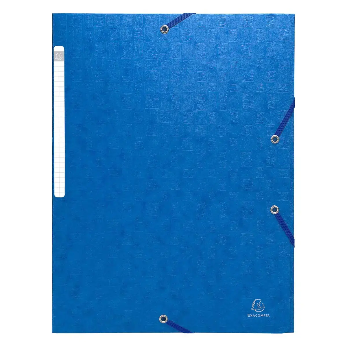 Chemises à élastiques carte lustrée 3 rabats monobloc - Bleu - EXACOMPTA photo du produit