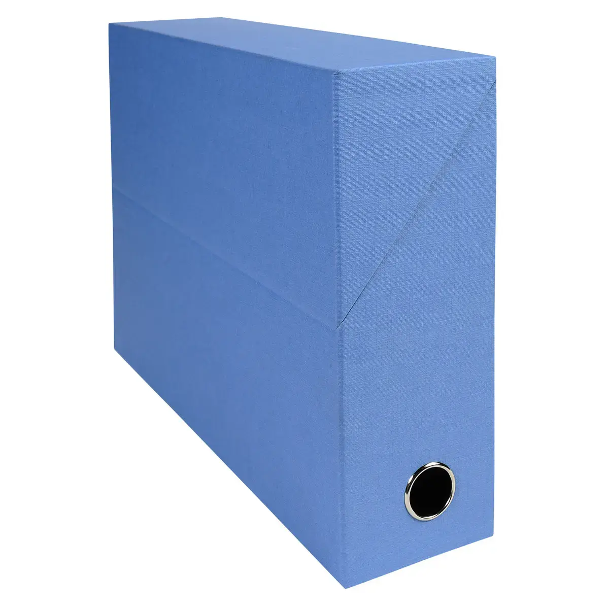 Boite transfert Dos 90mm papier toilé - Bleu clair - EXACOMPTA photo du produit