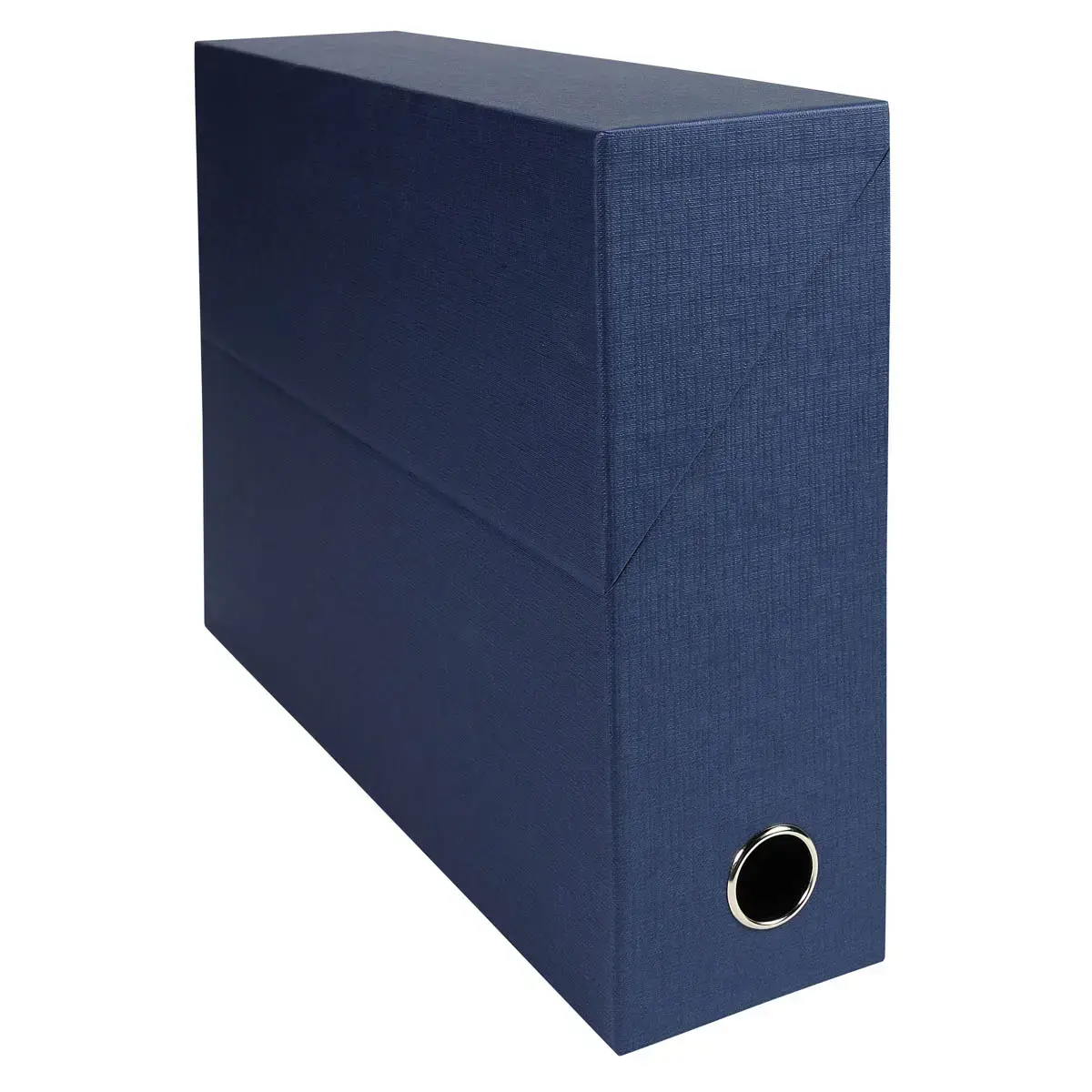 Boite transfert Dos 90mm papier toilé - Bleu foncé - EXACOMPTA photo du produit