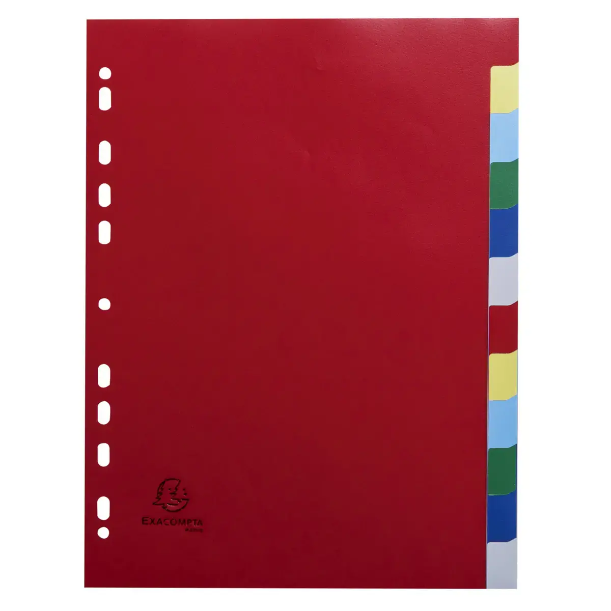 Intercalaires polypropyl&egrave;ne souple 12 positions - A4 - Couleurs assorties - EXACOMPTA photo du produit
