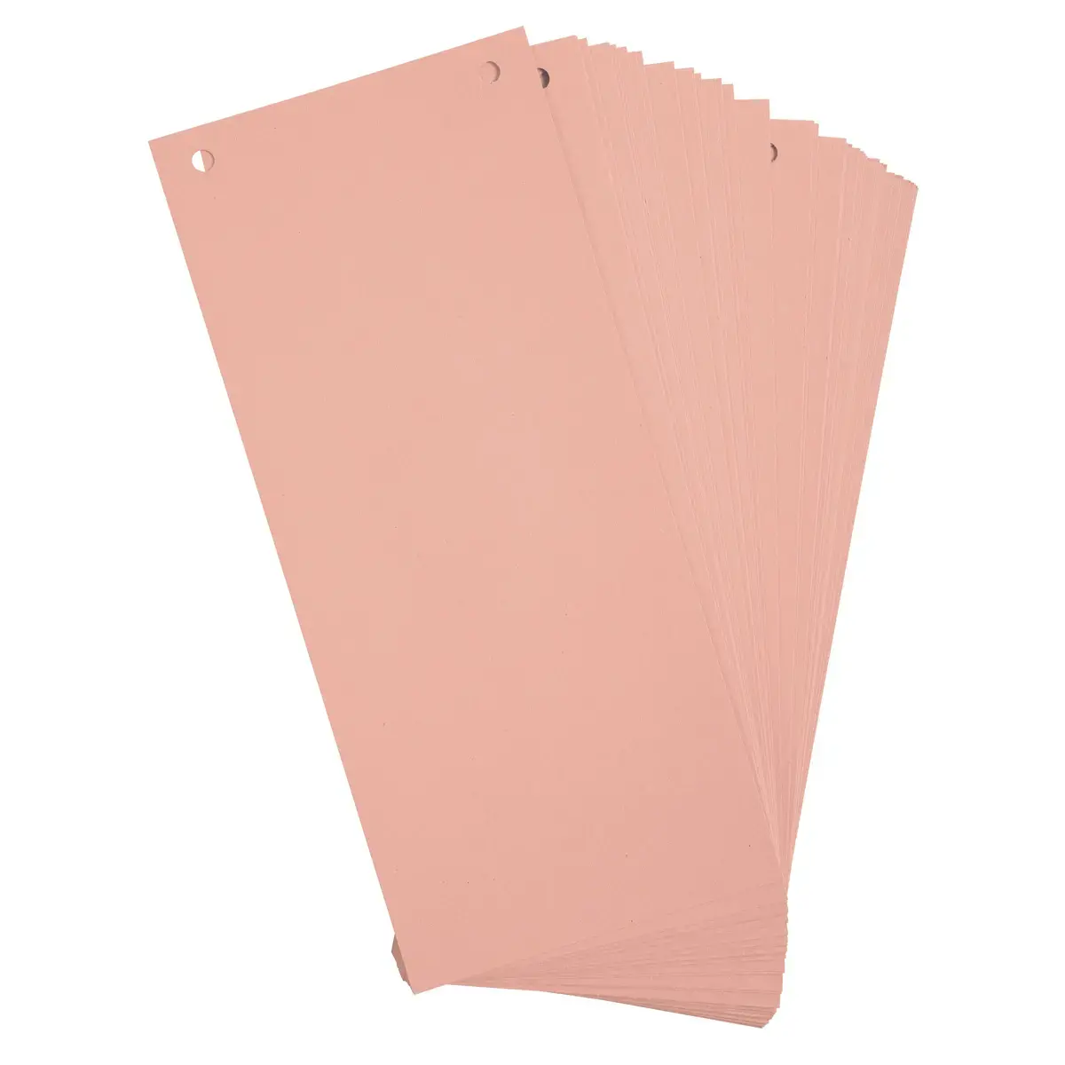 Paquet 100 fiches intercalaires horizontales unies perfor&eacute;es - 105x240mm - Rose - EXACOMPTA photo du produit