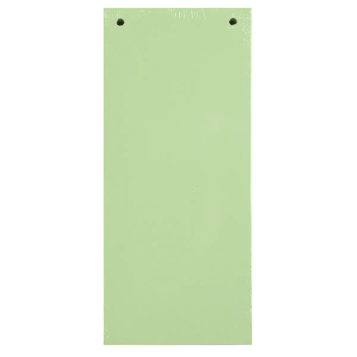 Paquet 100 fiches intercalaires horizontales unies perfor&eacute;es - 105x240mm - Vert - EXACOMPTA photo du produit