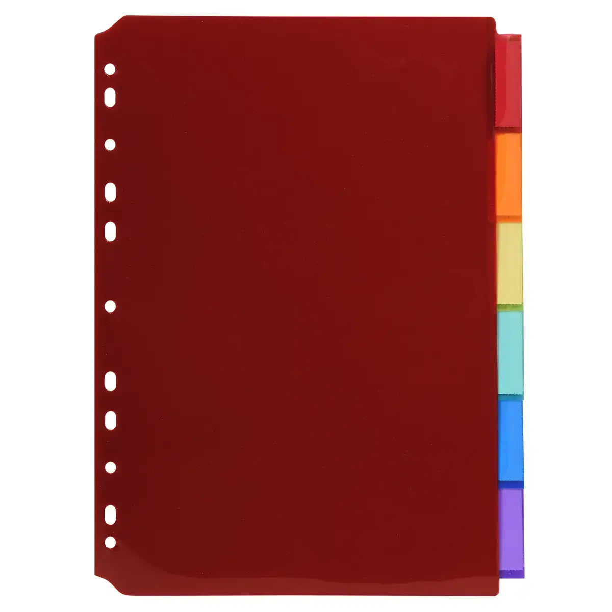 Intercalaires PP transparent couleurs avec porte étiquette A4 6 positions - Exacompta photo du produit