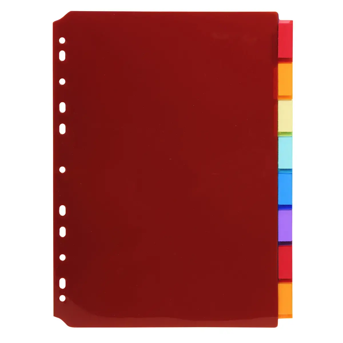Intercalaires PP transparent couleurs avec porte étiquette A4 8 positions - EXACOMPTA photo du produit