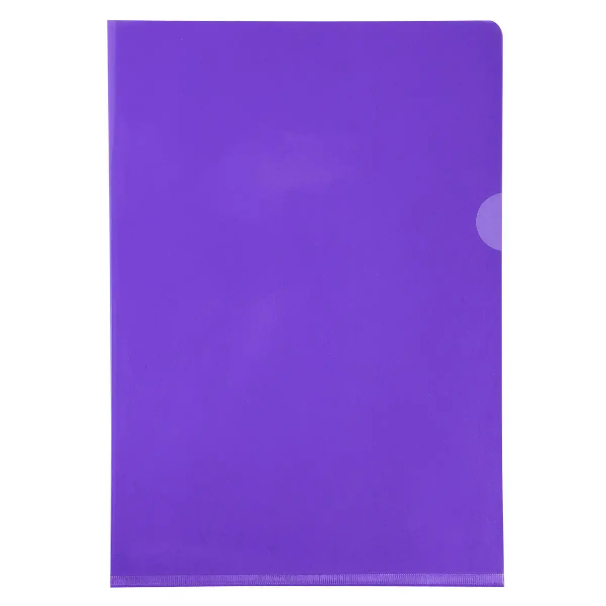Sachet de 10 pochettes coin PVC lisse haute r&eacute;sistance 13/100e - A4 - Violet - Exacompta photo du produit
