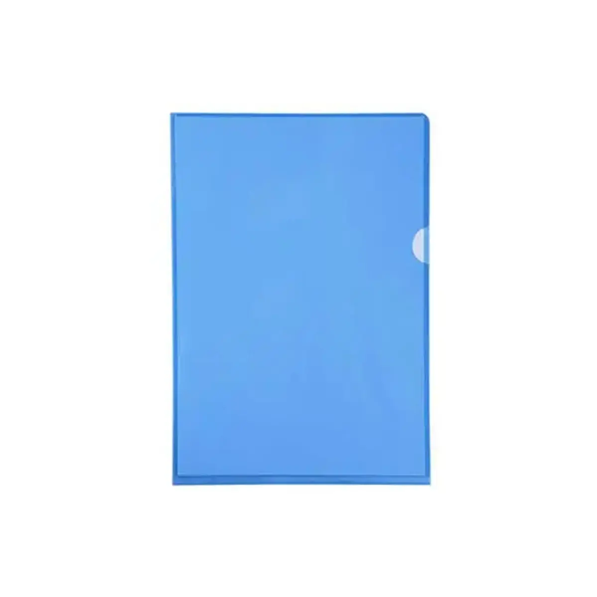 Etui carton de 100 pochettes coin PVC lisse haute r&eacute;sistance 13/100e - A4 - Bleu - EXACOMPTA photo du produit