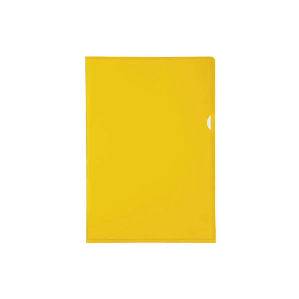 Etui carton de 100 pochettes coin PVC lisse haute r&eacute;sistance 13/100e - A4 - Jaune - EXACOMPTA photo du produit