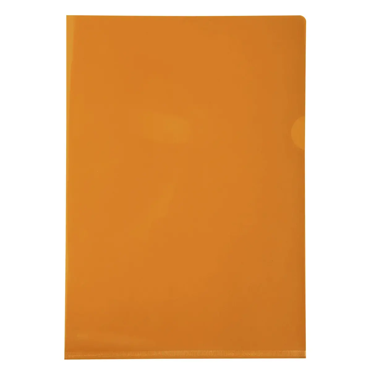 Etui carton de 100 pochettes coin PVC lisse haute résistance 13/100e - A4 - Orange - EXACOMPTA photo du produit