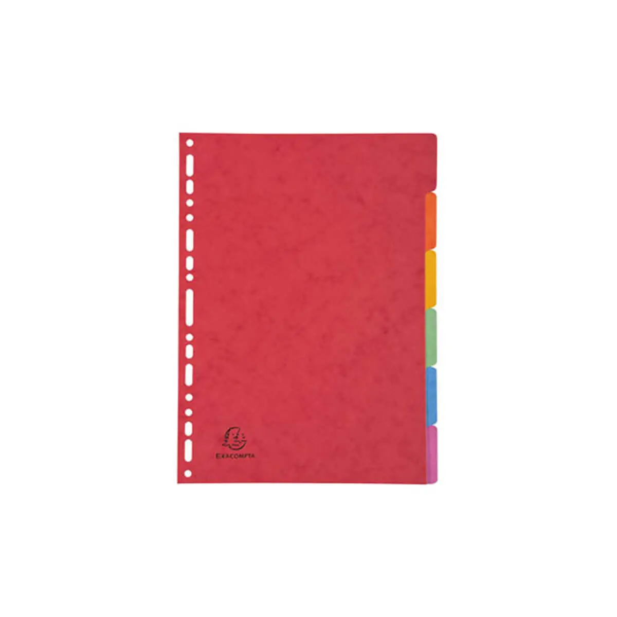 Intercalaires carte lustr&eacute;e 400g 6 positions - A4 - Couleurs assorties - EXACOMPTA photo du produit