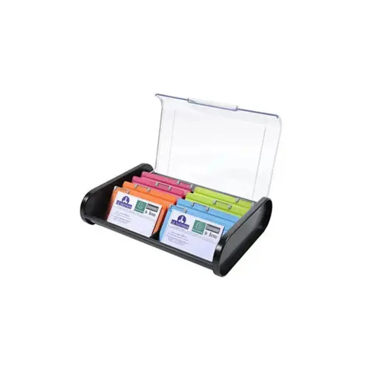 Fichier pour cartes de visite Topline - 60x245x180 mm - Noir/arlequin - EXACOMPTA photo du produit