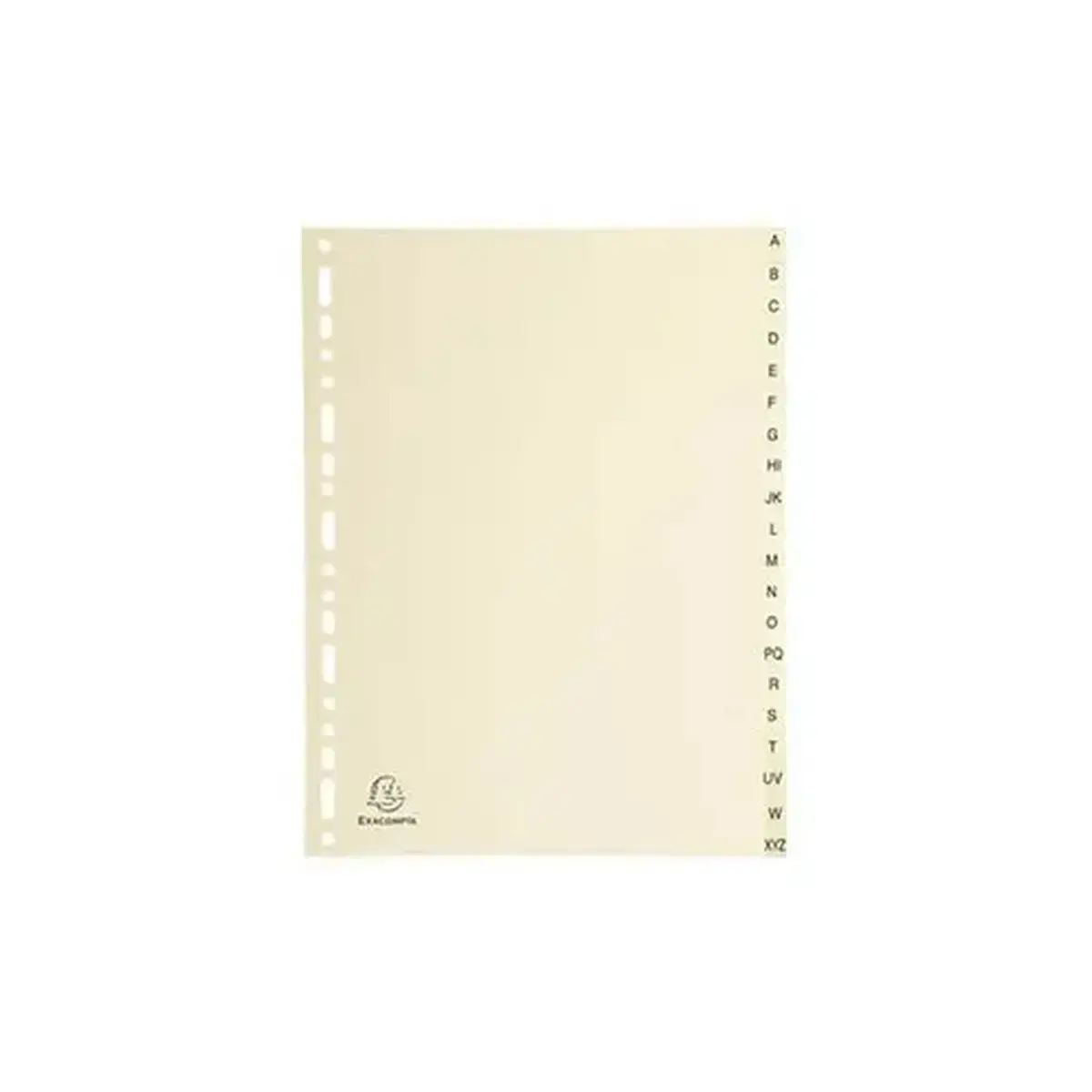 Intercalaires imprim&eacute;s Carte peau 155g 20 positions de A &agrave; Z - A4 - Ivoire - EXACOMPTA photo du produit