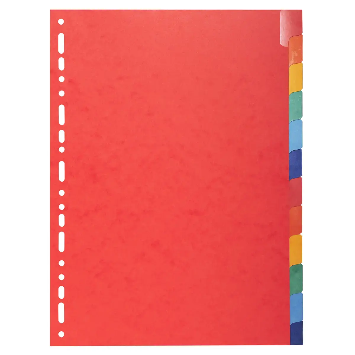Intercalaires Carte lustrée 225g avec onglets renforcés - 12 positions - A4 - EXACOMPTA photo du produit